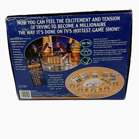 PRESSMAN Who Wants To Be A Millionaire Board Game 2000 COMPLETE SET‎ - Picture 2 of 5